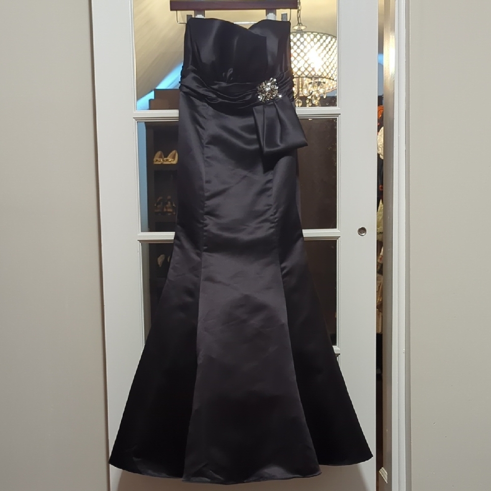 Bari Jay Elegant Black Strapless Dress